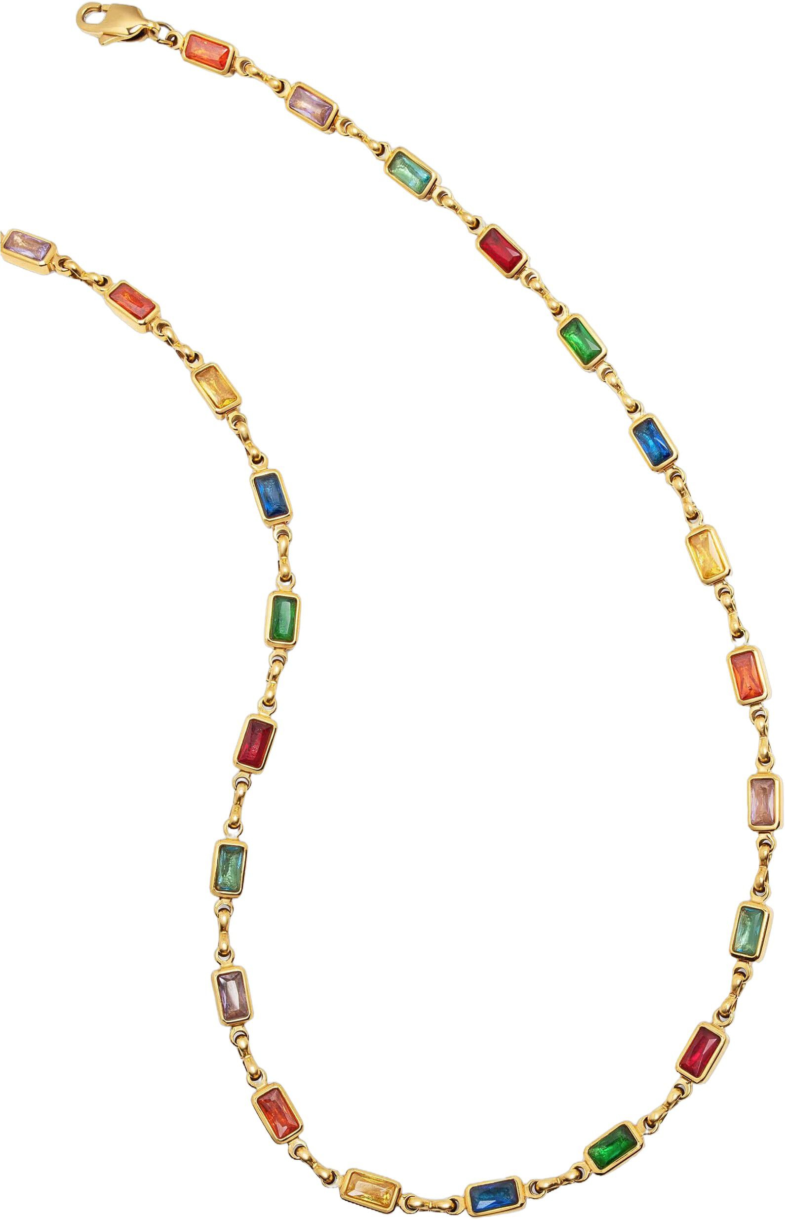 Men's Rectangle Tennis Necklace