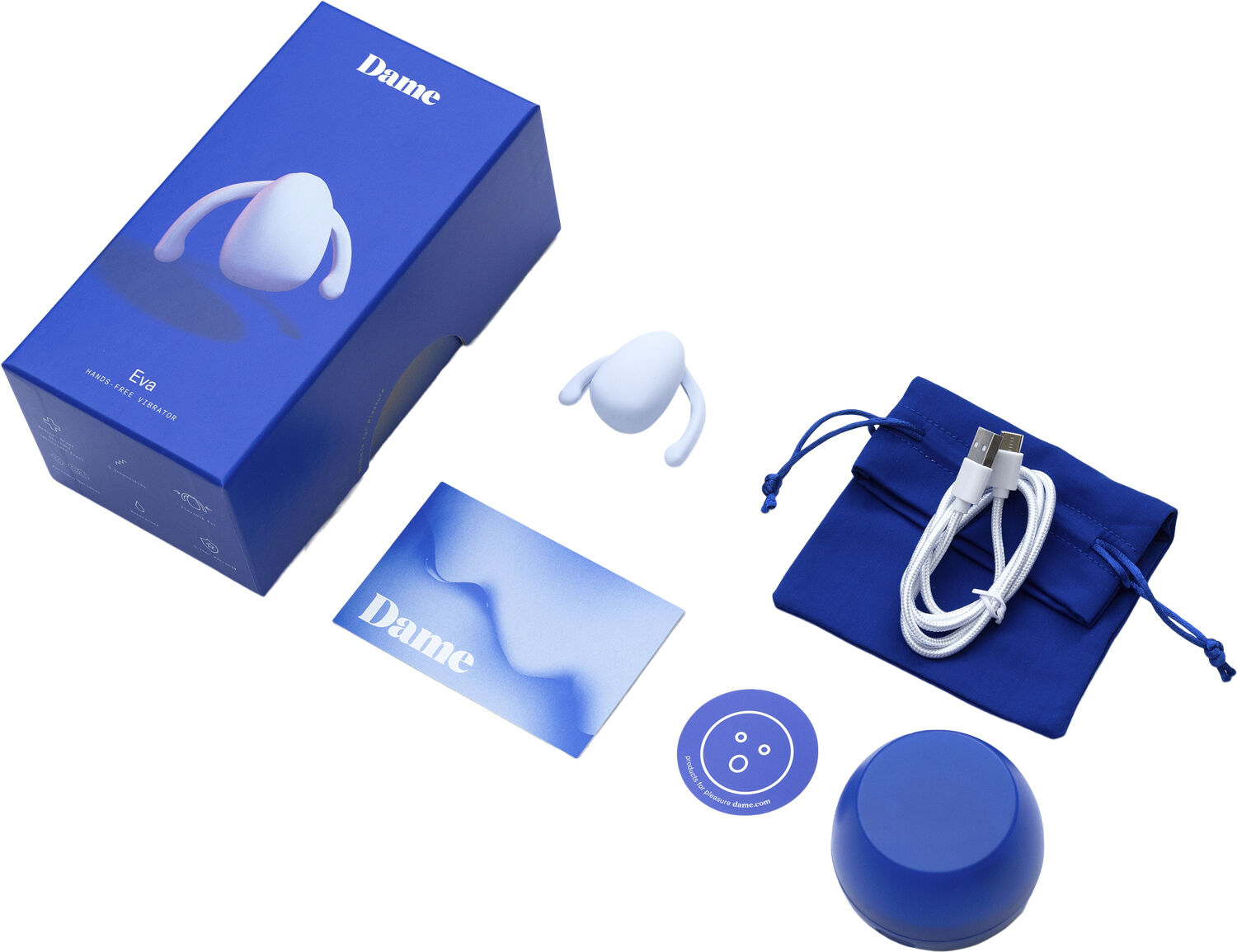 Dame Products - Eva II Hands-Free Vibrator Quartz