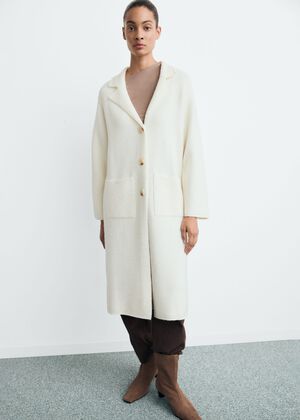 Knitted long coat