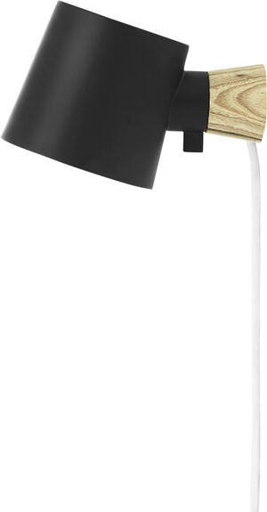 Rise væg lampe sort