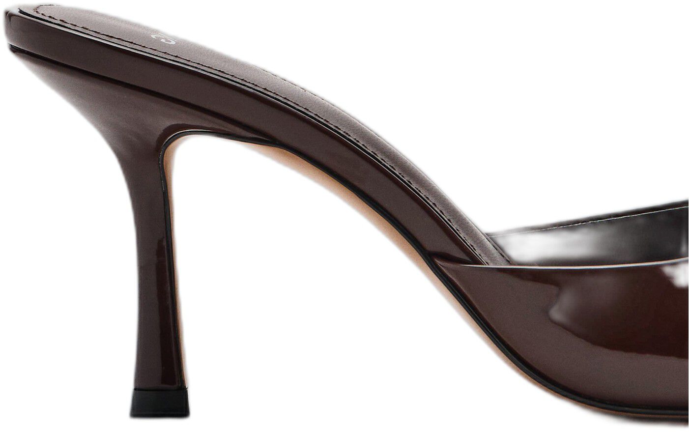 Patent leather high-heeled sandals