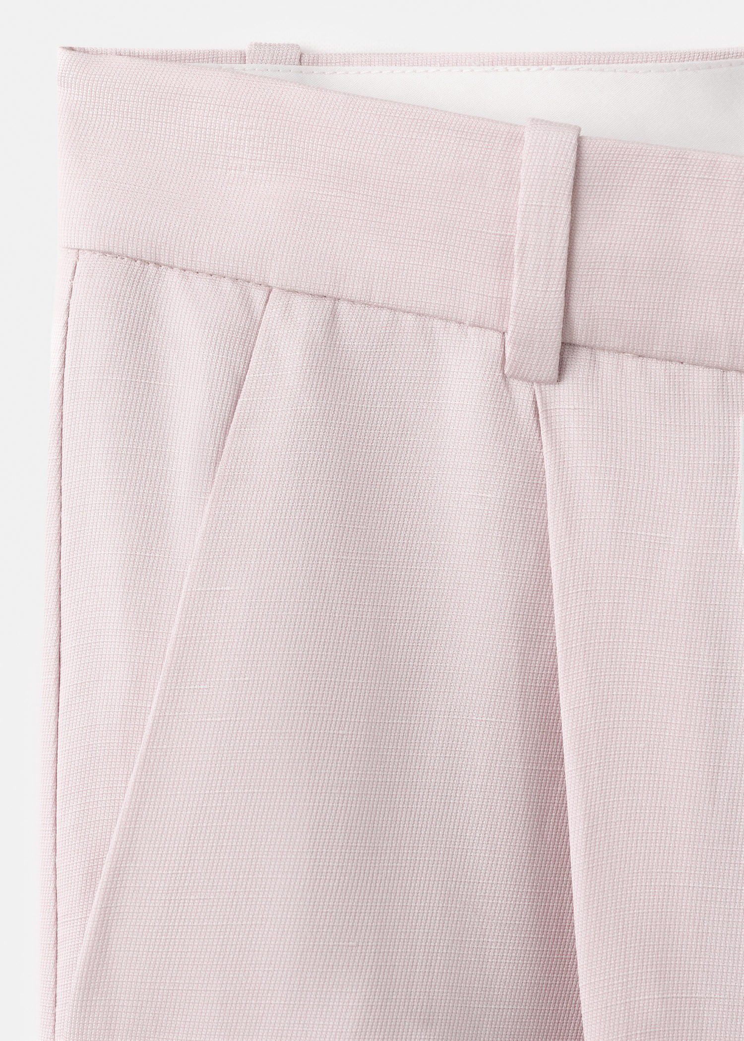Straight-fit linen suit trousers