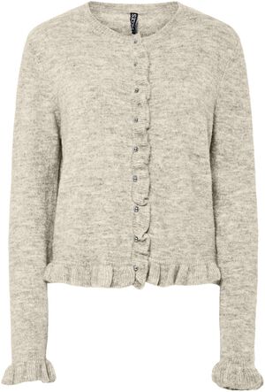 PCLYDIA LS FRILL KNIT CARDIGAN FSY