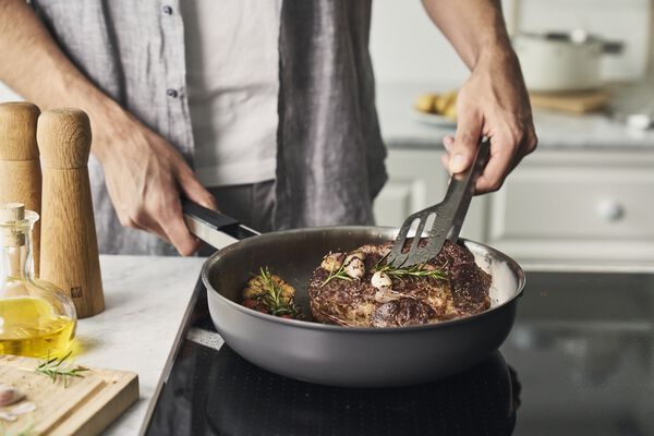 Stegepande, 24 cm, 18/10 rustfrit stål, Keramisk belægning