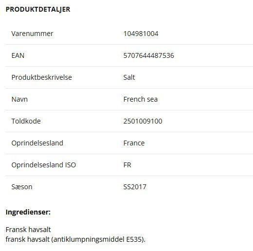 Salt, French sea, 335 g