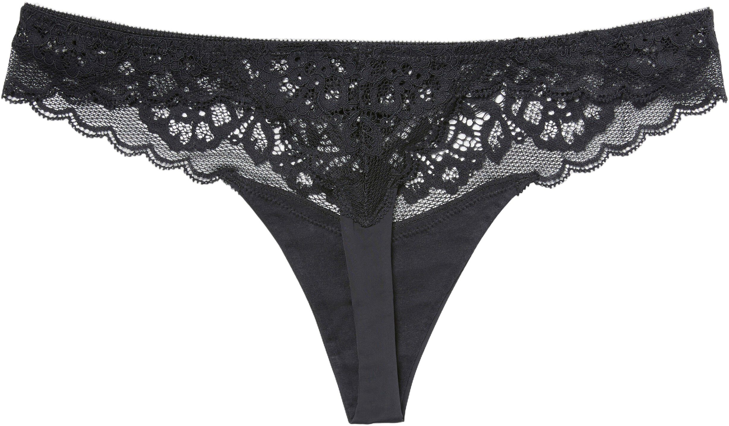 En sensuell stringtruse med blonder