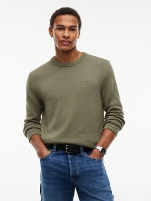 Tommy Flag Textured Slim Jumper