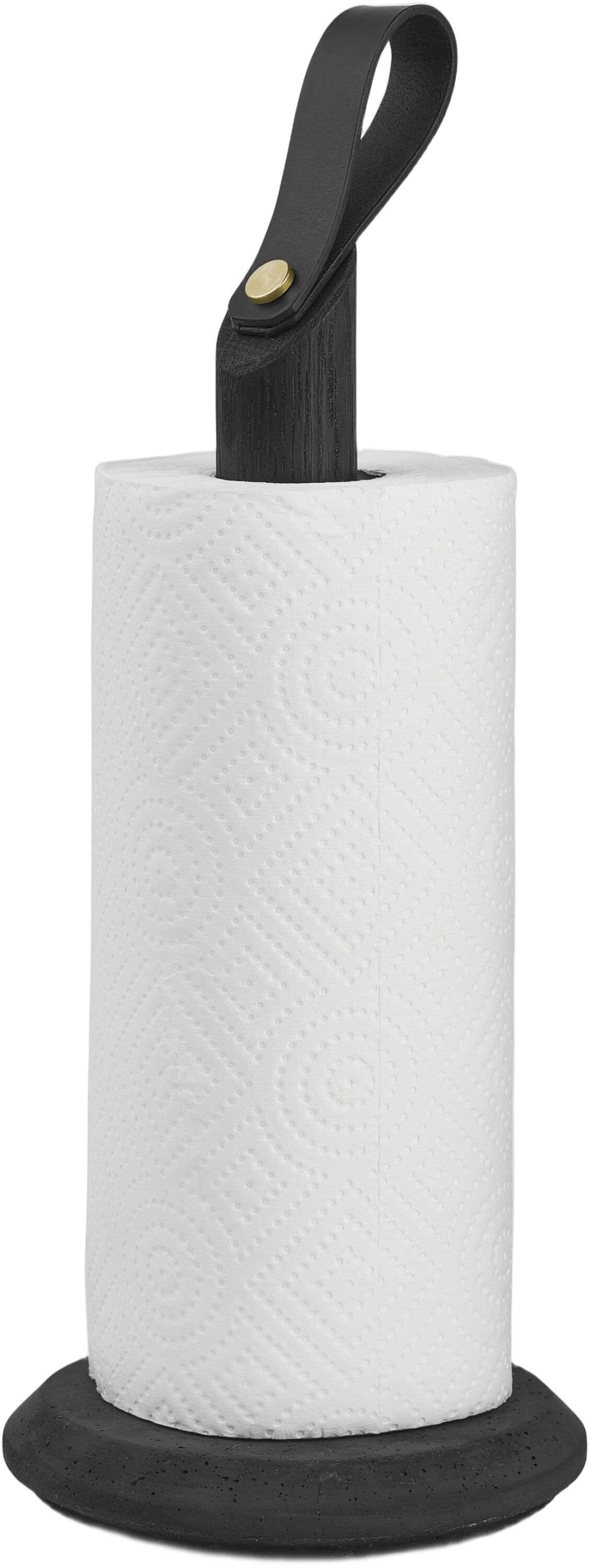 GRAB Kitchen Roll Holder Black Oak