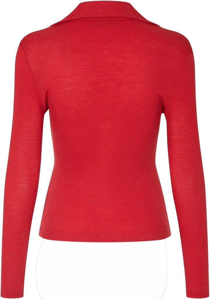 2510 Lux Rib, Long Sleeve Polo Top