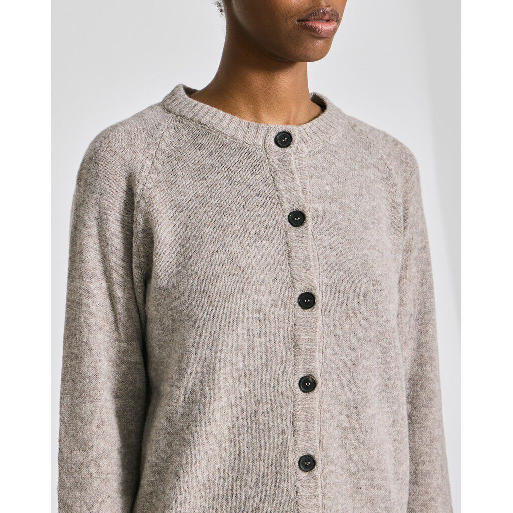 Gry L/S Cardigan Lambswool Knit