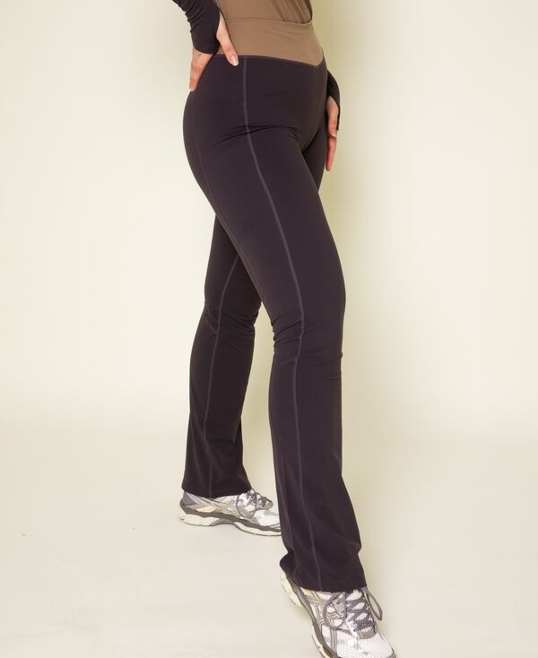 Rise HøJtaljet Flared Leggings Med Lomme - Charcoal