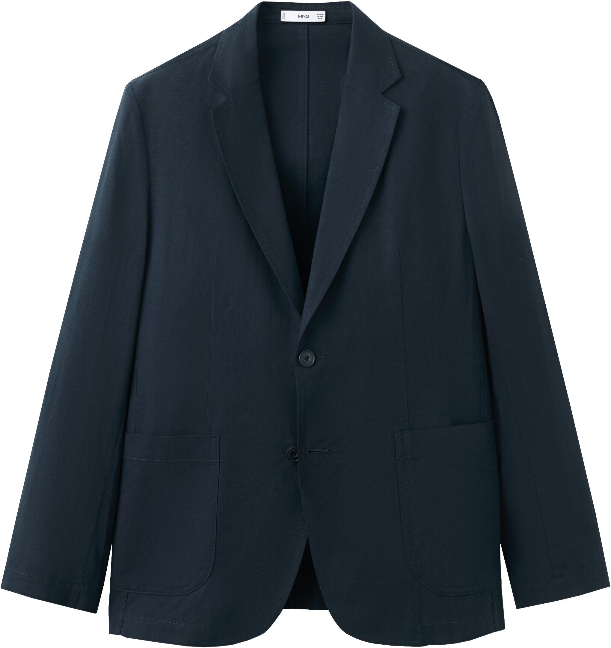Slim-fit suit jacket made from a li