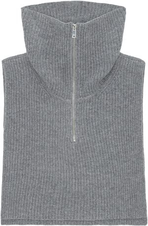 Cashmere Zip-up Neck Warmer