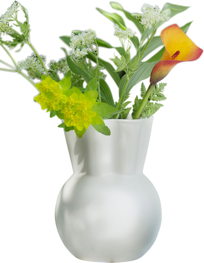 Stor vase hvid - big white vase / SVUNGEN TOP