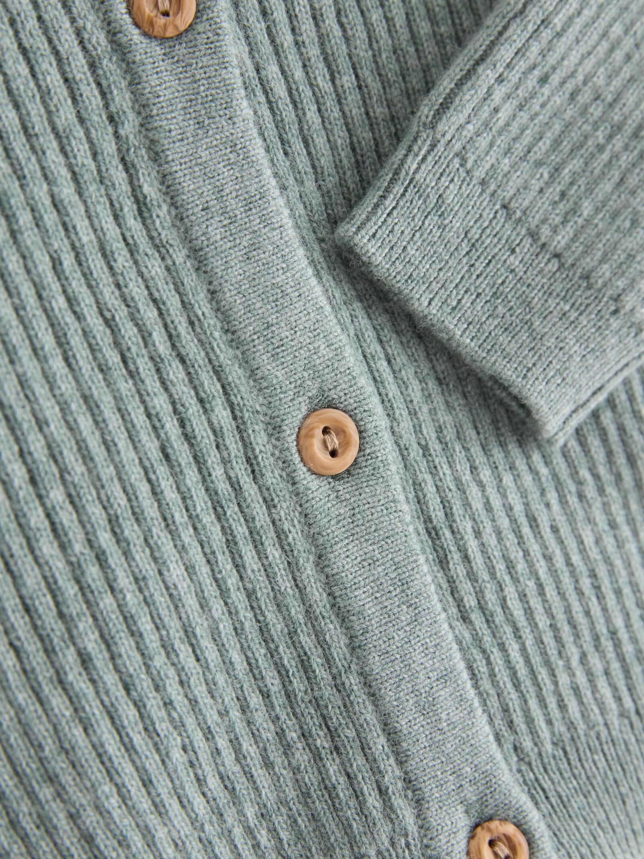 Cardigan rib wool