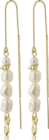 BERTHE pearl chain earrings gold-plated