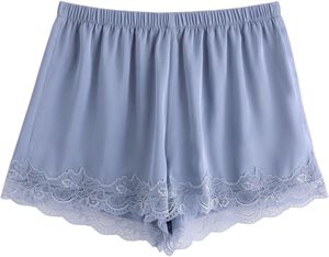 Soft pyjama shorts in satin with la