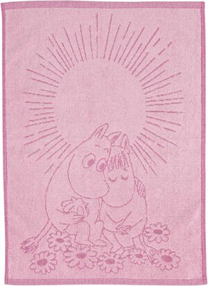 Moomin h. tw 50x70 Sweethearts pink GOTS