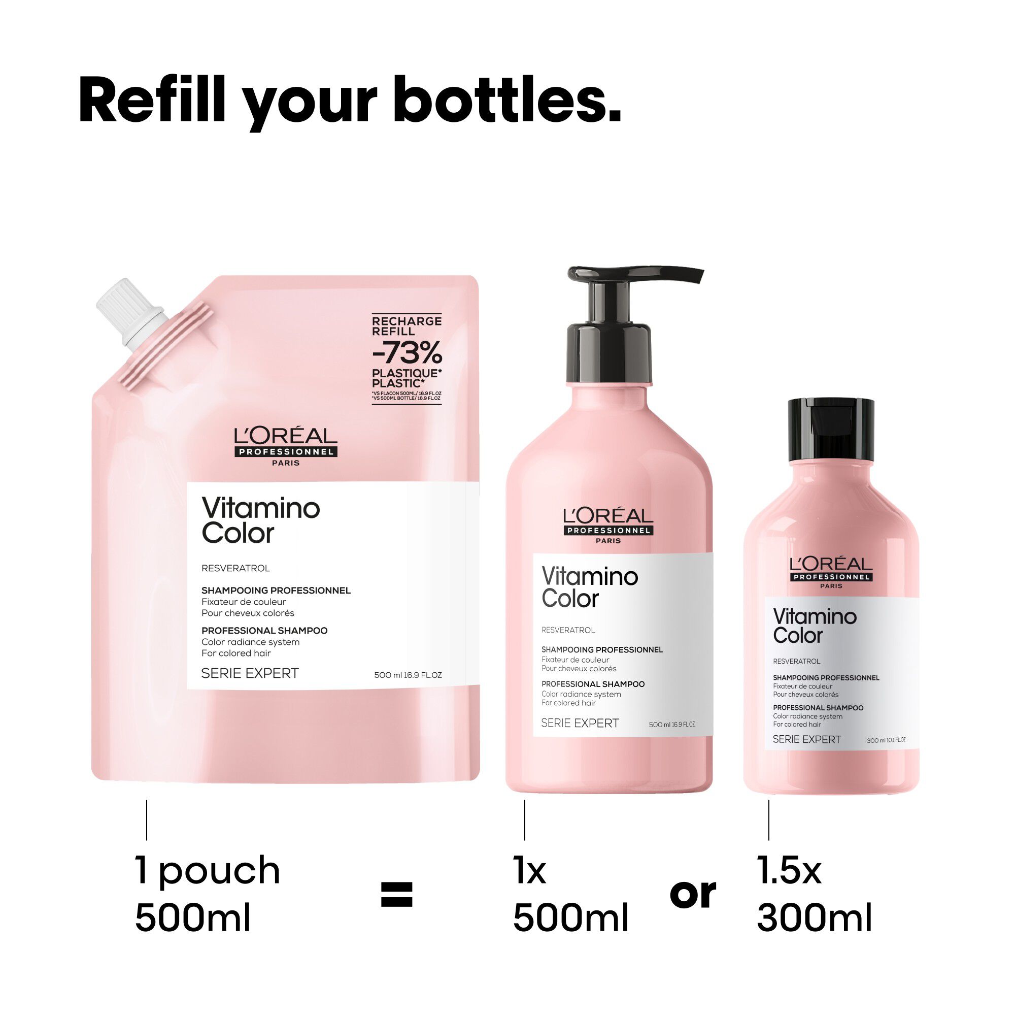 L'Or&eacute;al Professionnel Vitamino Color Shampoo Refill 500ml