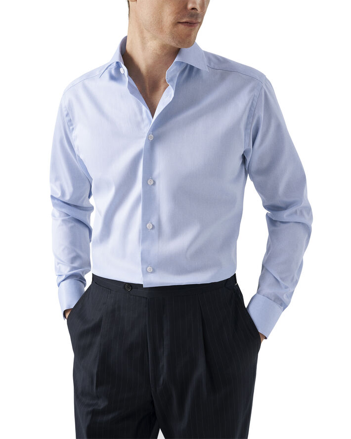 Contemporary Fit Light Blue Signature Twill Shirt