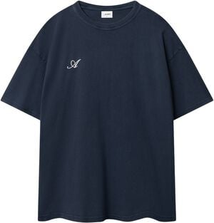 Sans Serif Boxy Tee Navy