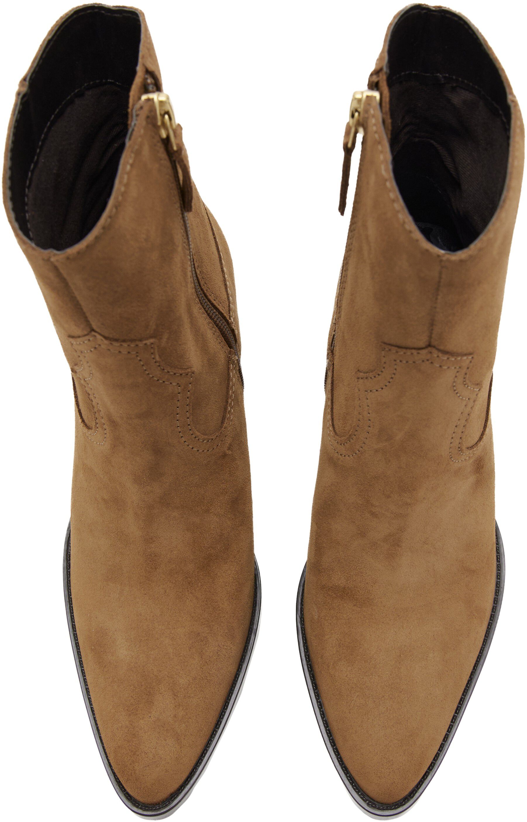 Suede block-heel boots