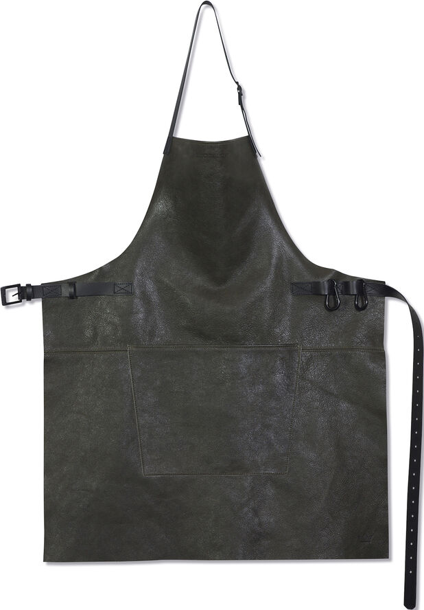 Læderforklæde BBQ Style Apron Vintage Grey