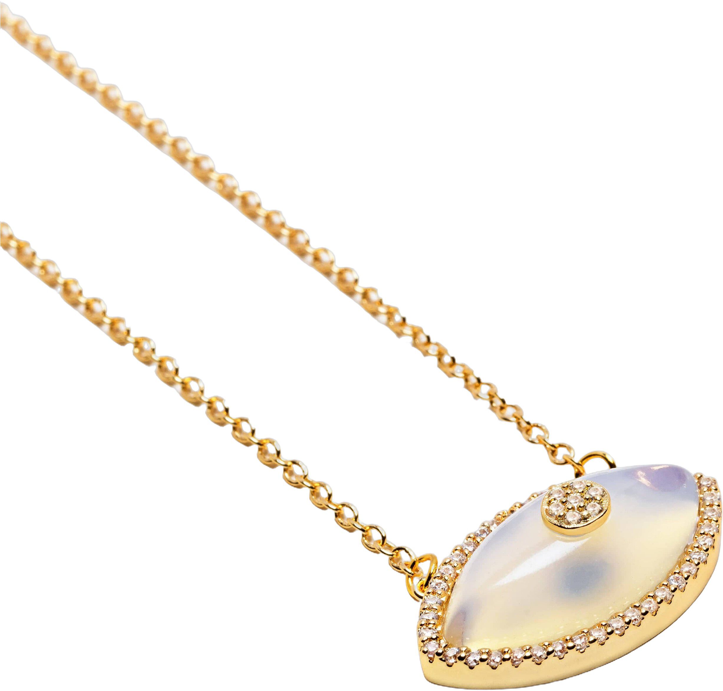 Women's Moonstone Evil Eye Necklace