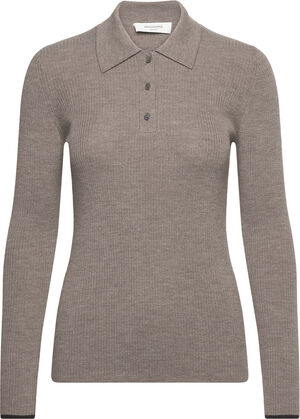 Long sleeve knit polo