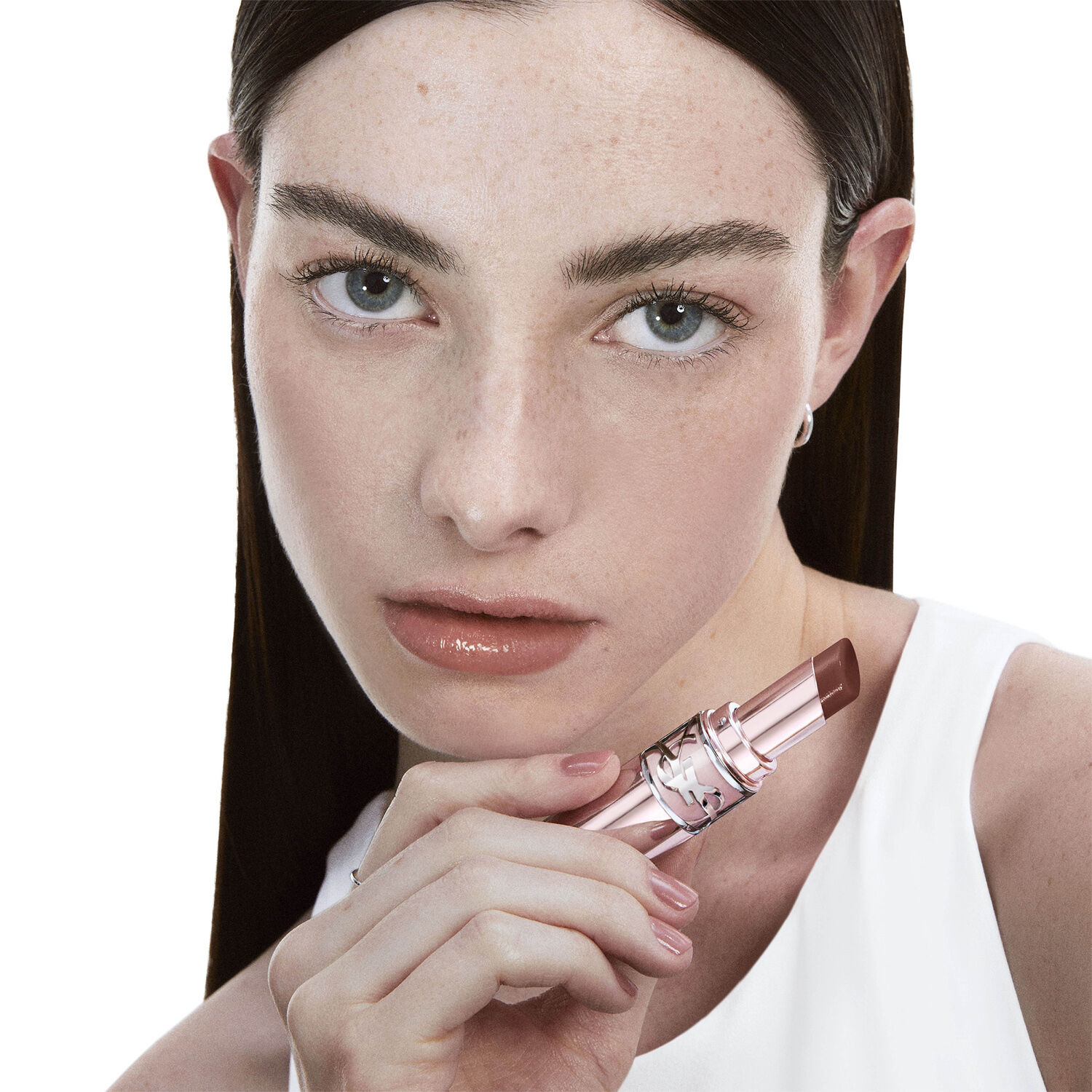 YSL LOVESHINE CANDY GLOW TINTED LIP BALM BROWN NUDE 6B