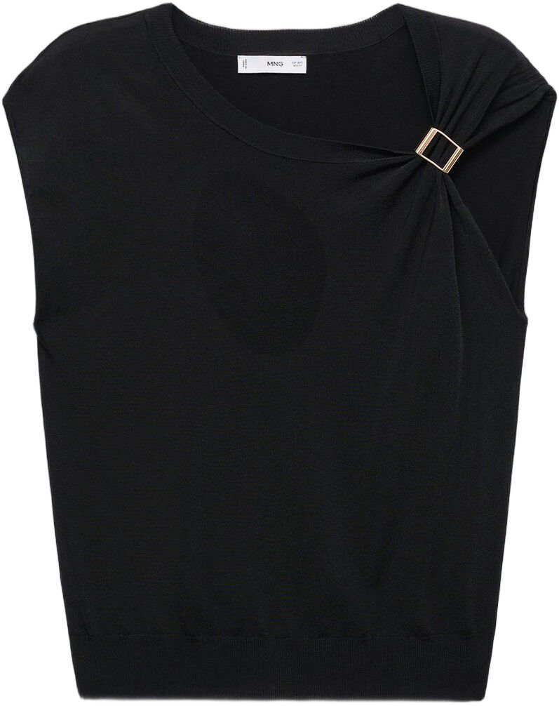 Short-sleeve jumper with metallic d