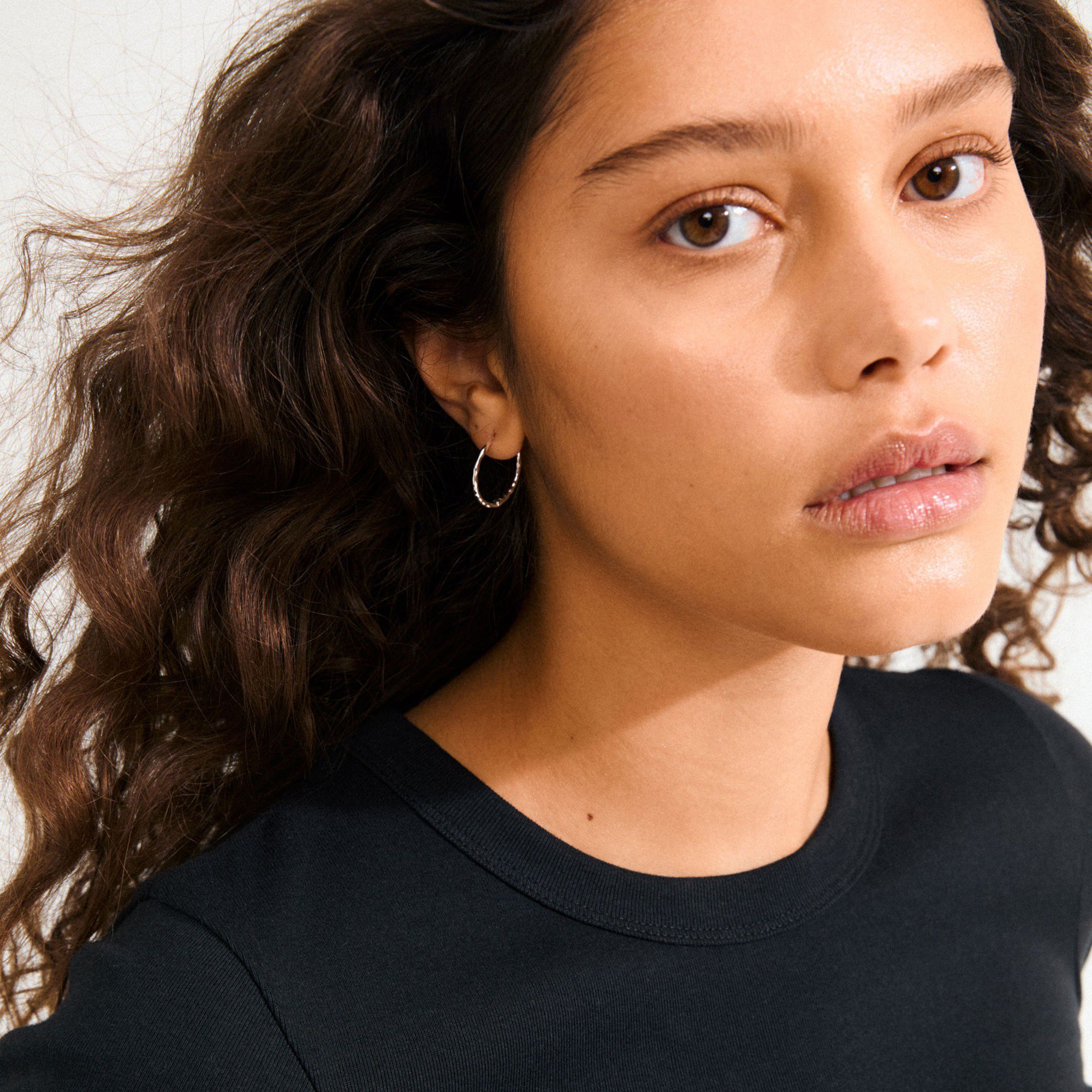 BETWEEN hoops silver-plated