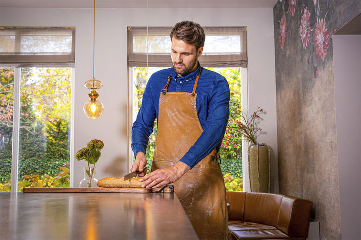 BBQ Style Apron Gold Wash