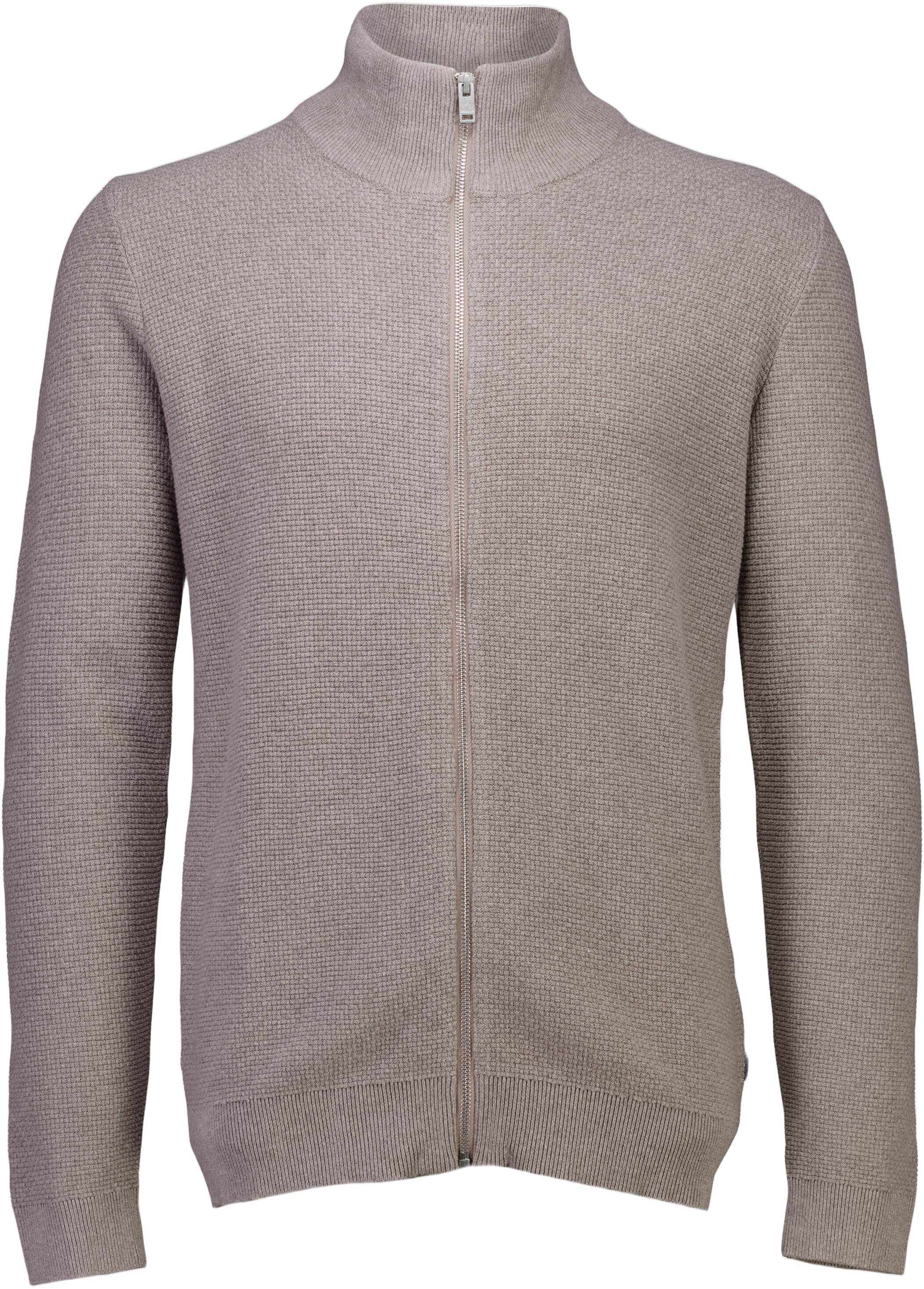 Recycle structure zip cardigan