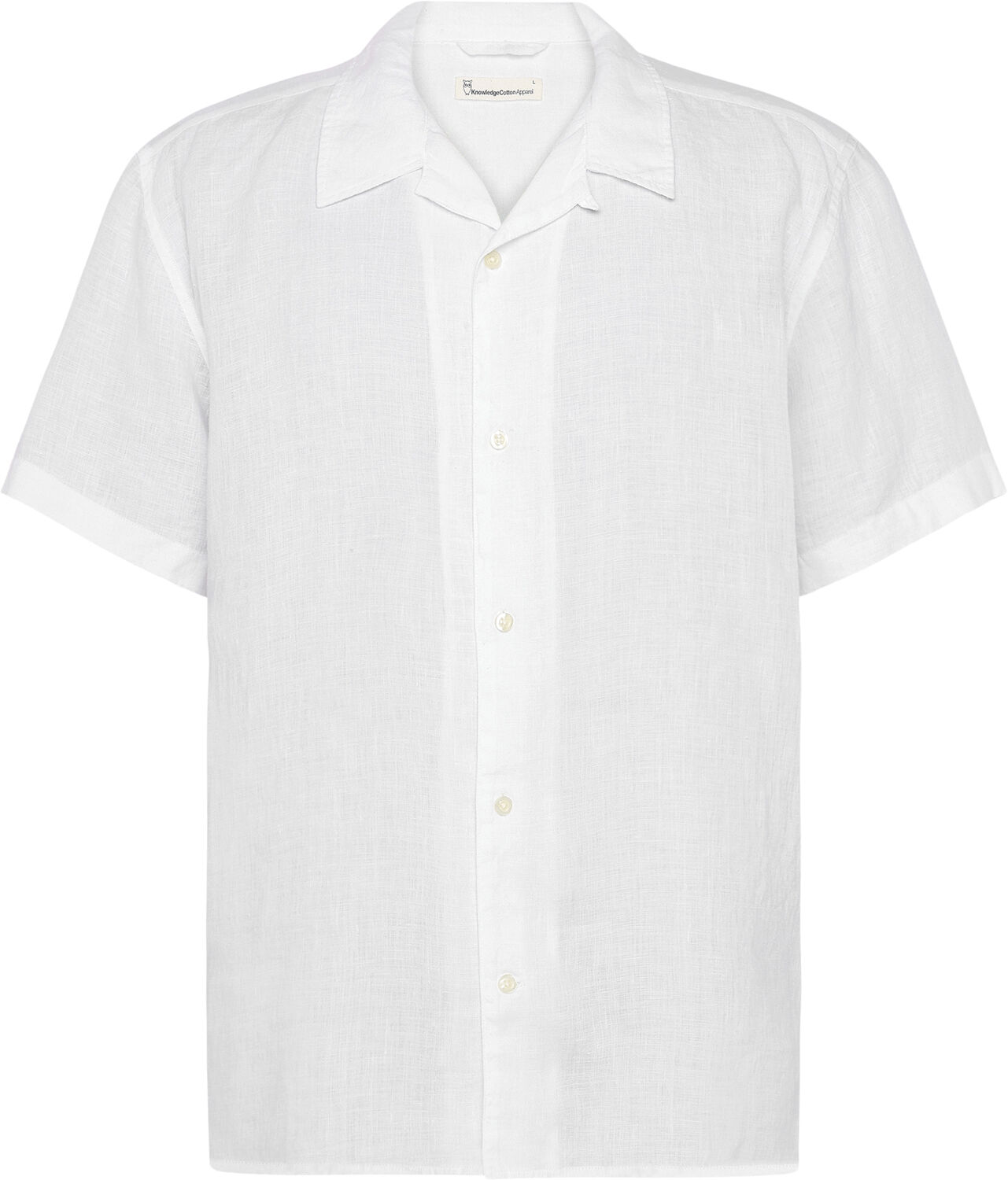 Box fit short sleeved linen shirt GOTS/Vegan