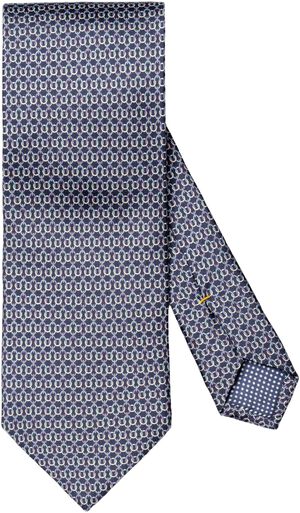 Geometric Print Silk Tie