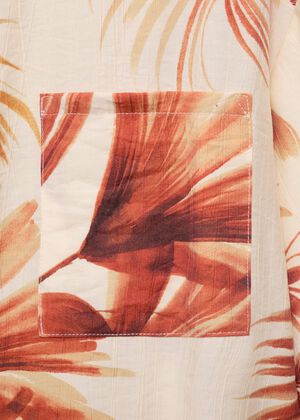 Palm-tree shirt with three-quarter