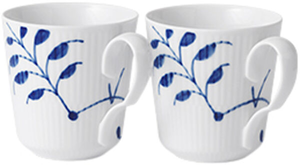 BLÅ MEGA RIFLET 2-PAK KRUS 28 CL