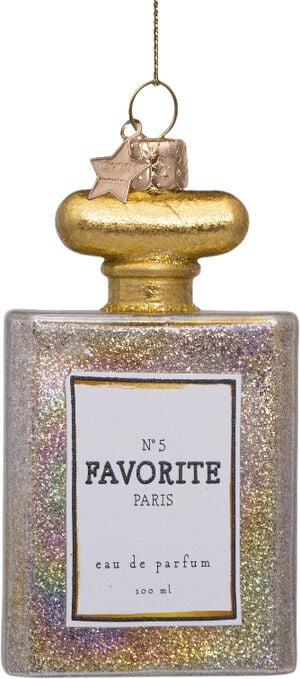 Ornament glas parfume transparent VONDELS