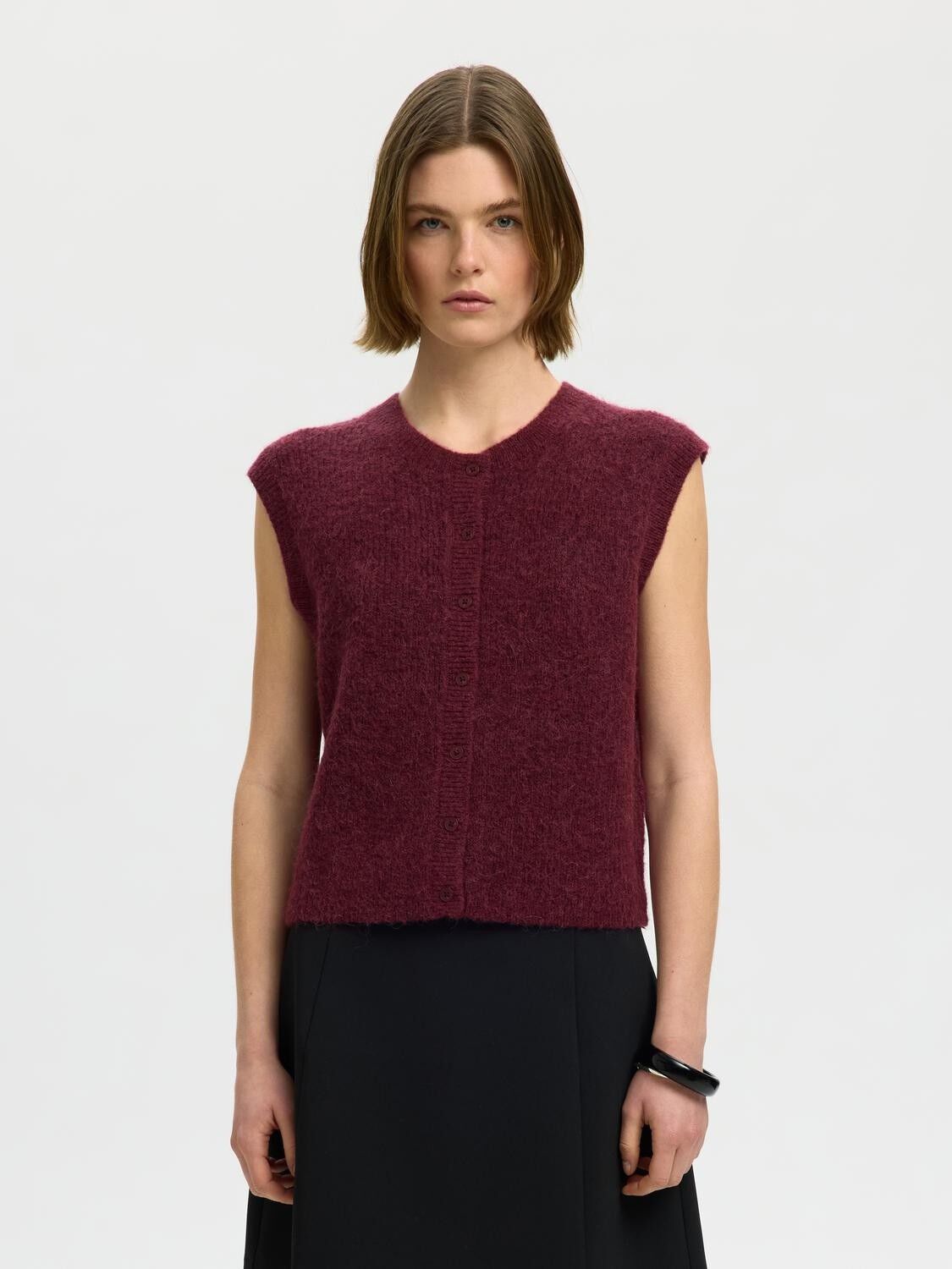 Slwlulu Sl Button O-Neck Vest Noos