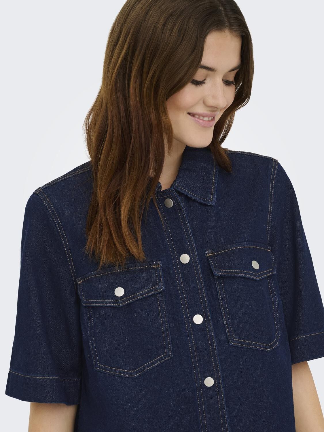 ONLBELLE S/S BUTTON DRESS DNM GUA N