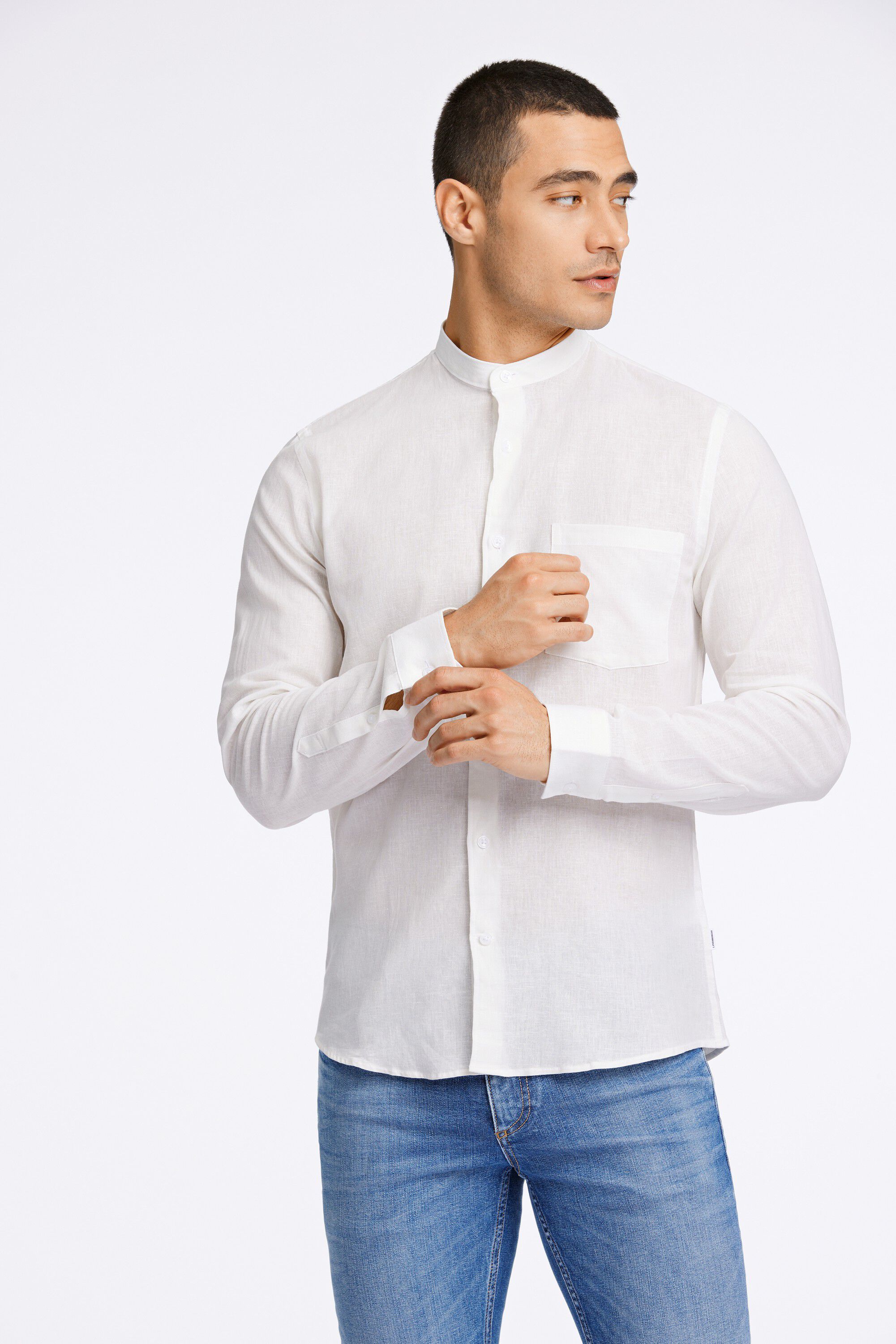 Linen/cotton shirt L/S