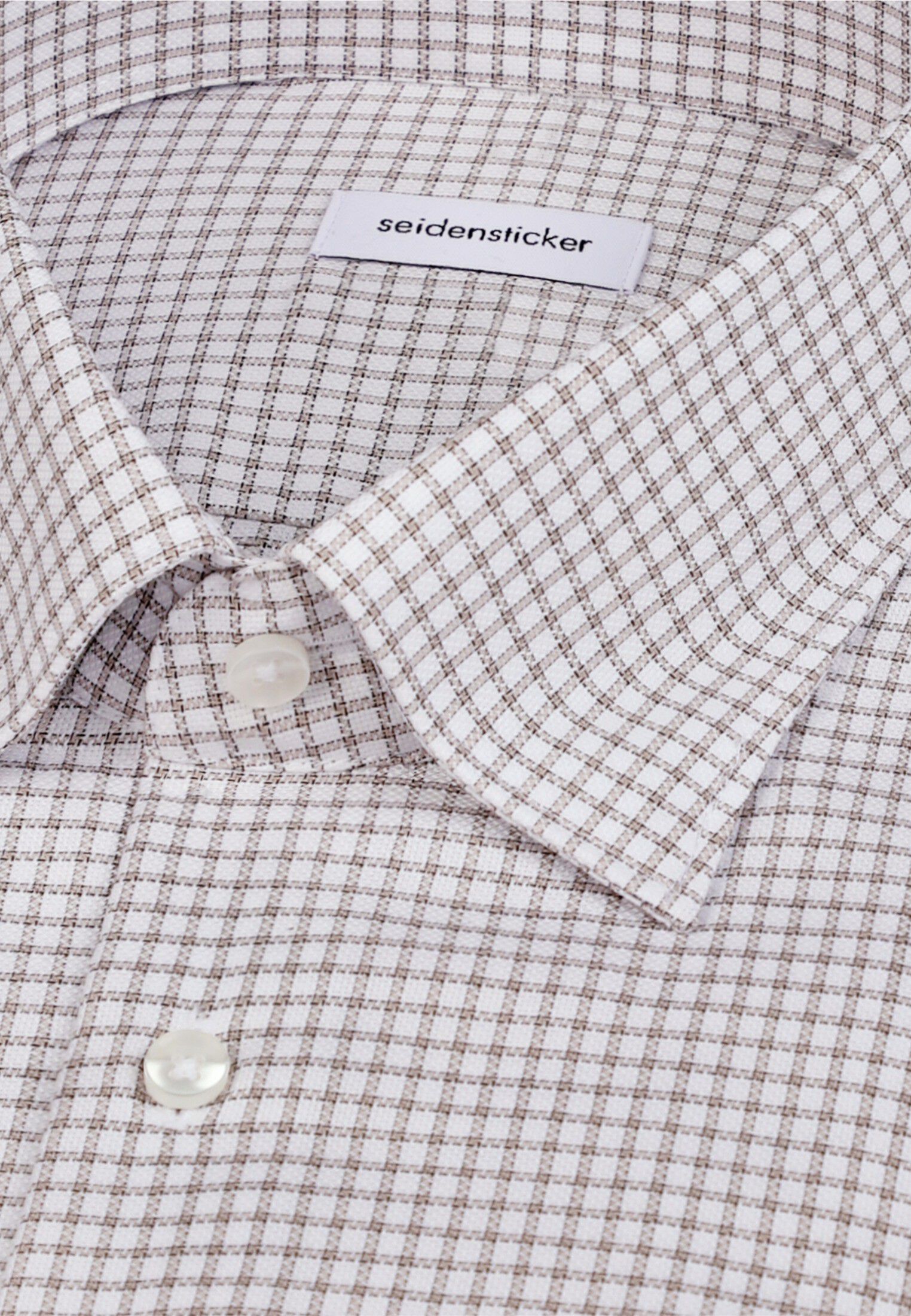 Business shirt Regular 1/1 Covered-Button-Down-Collar Check