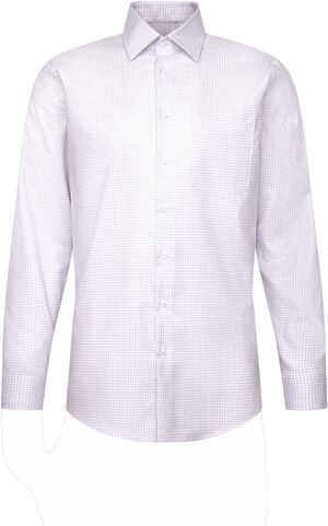 Business shirt Regular 1/1 Covered-Button-Down-Collar Check