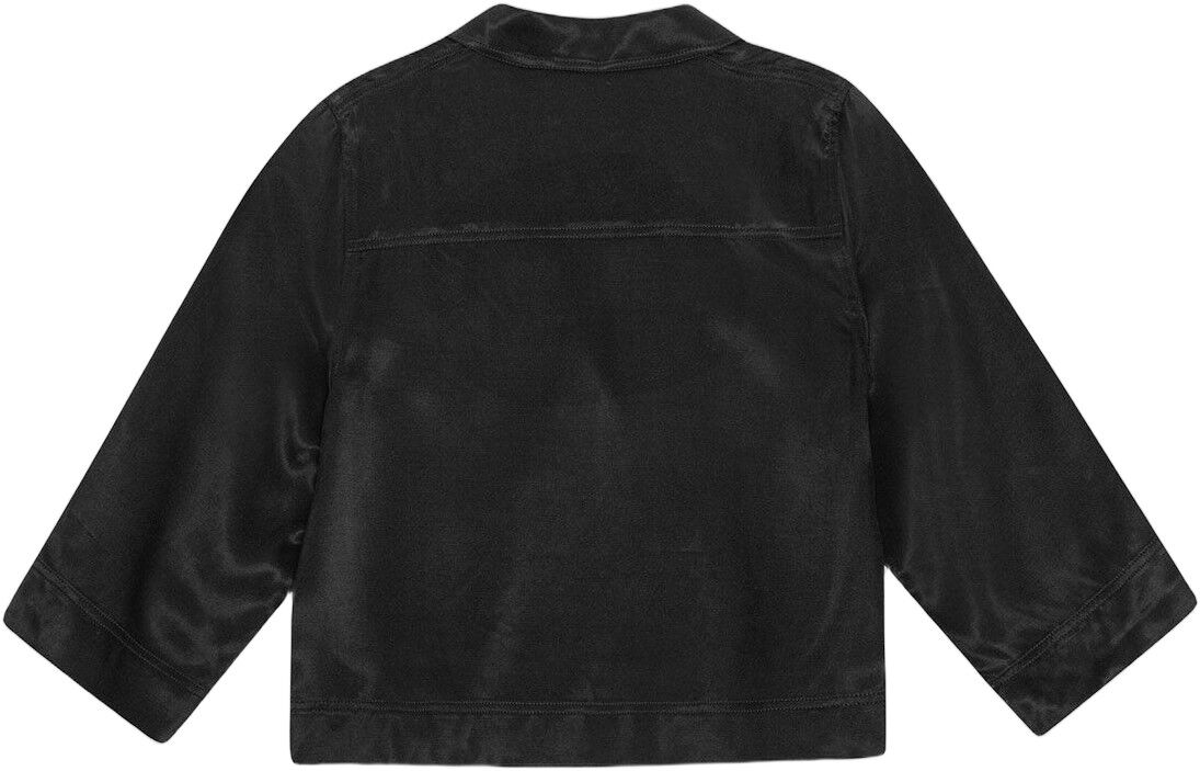 Washed Satin Crop Shirt