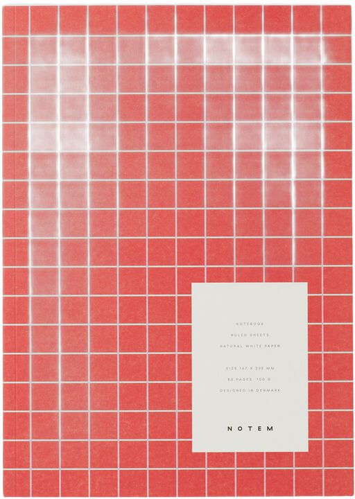 VITA Softcover Notebook - Medium, Orange Grid