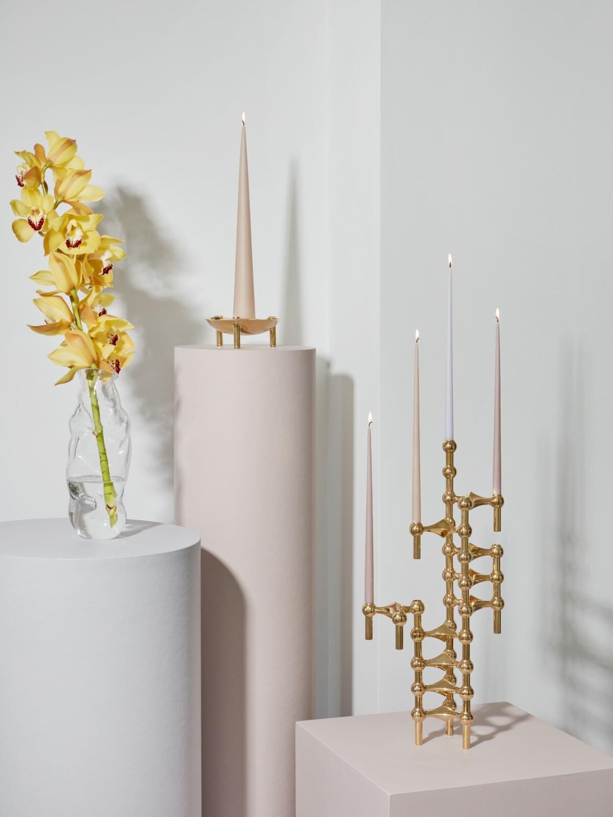 STOFF Nagel&reg; 3-pak lysestage messing