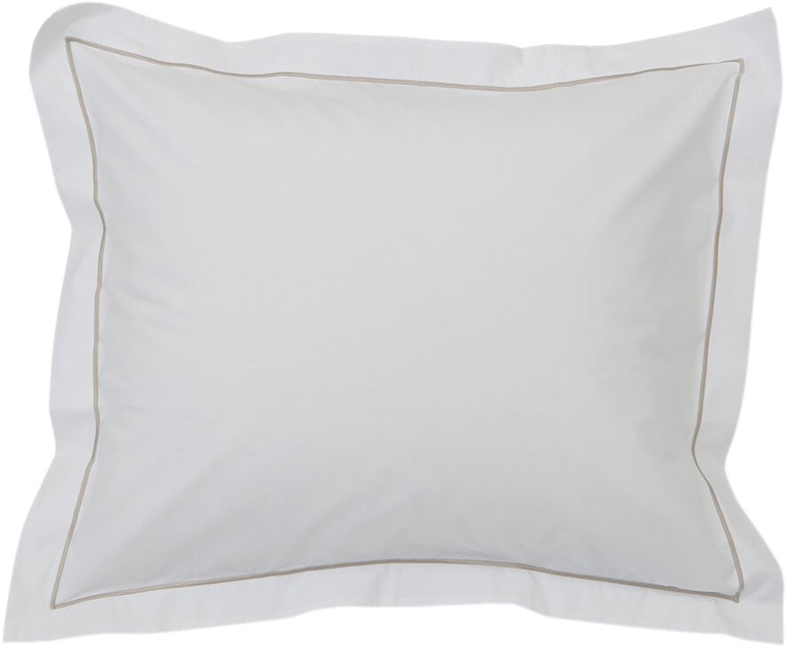 Hotel Percale White/Lt Beige