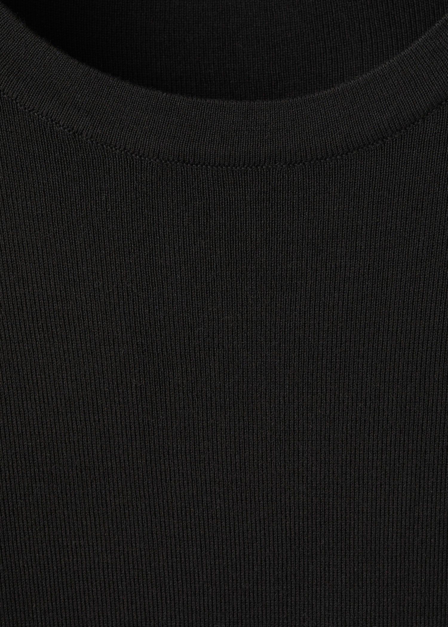 Short-sleeved knitted cotton sweate