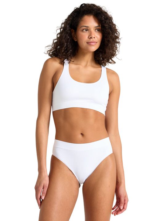 Ribbede brasilianske trusser uden sømme med høj talje